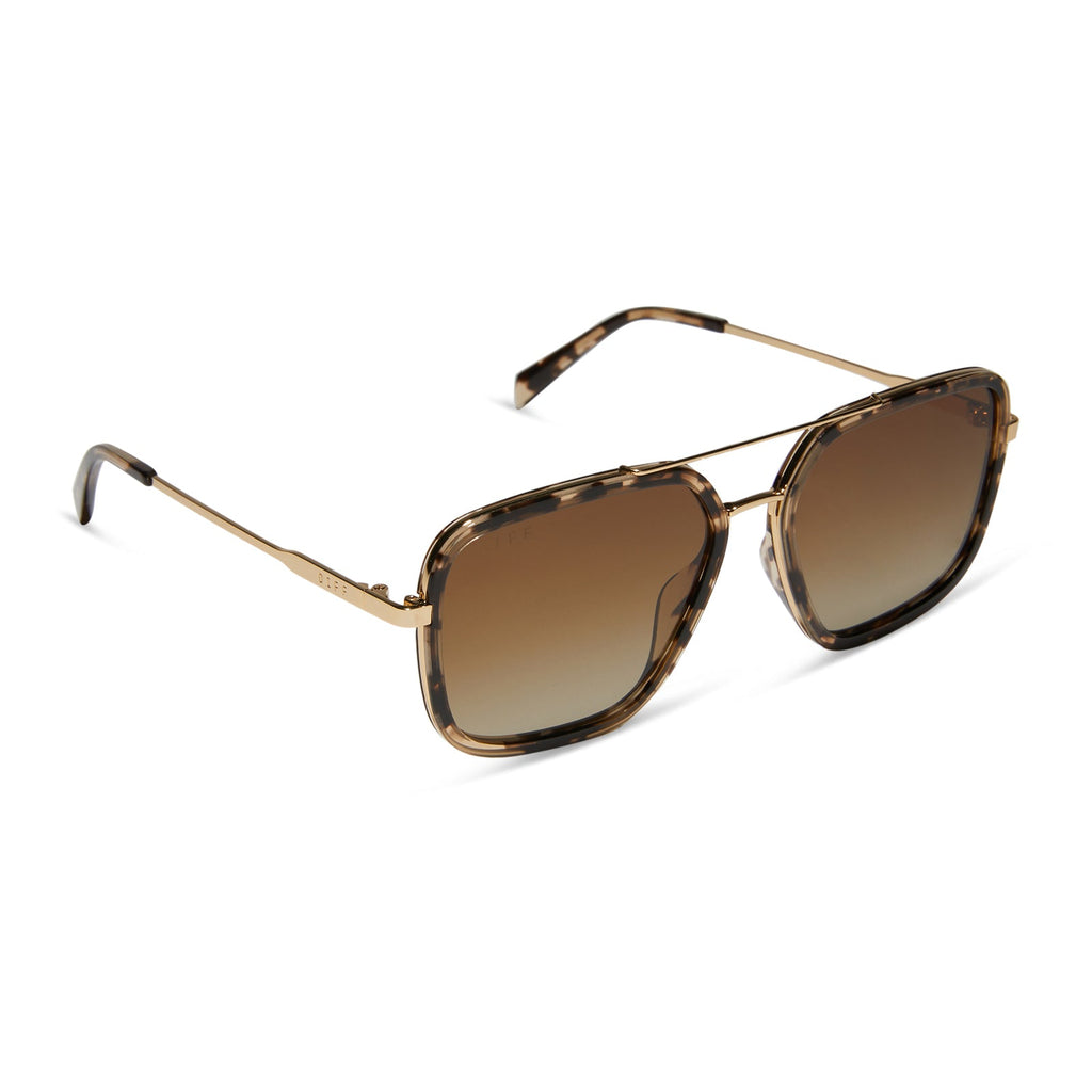 Jordan Polarized Aviator Sunglasses – Espresso Tortoise