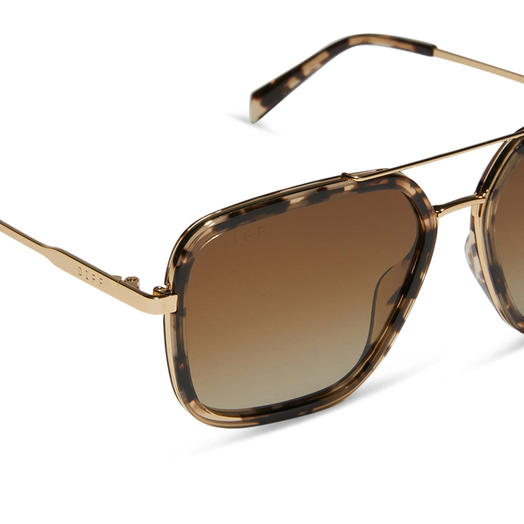 Jordan Polarized Aviator Sunglasses – Espresso Tortoise
